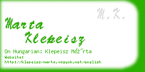 marta klepeisz business card